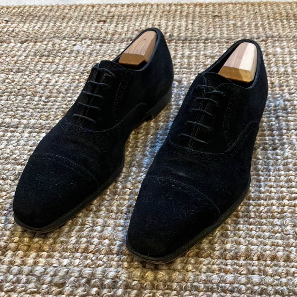 Black Edward Green Dress Shoes